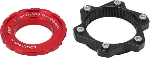 Bike Centerlock to 6 Bolt Fitting Adapter Lockring Aluminium Alloy Axle Hub Adapter for Thru Axle Hub(red) in Saudi Arabia