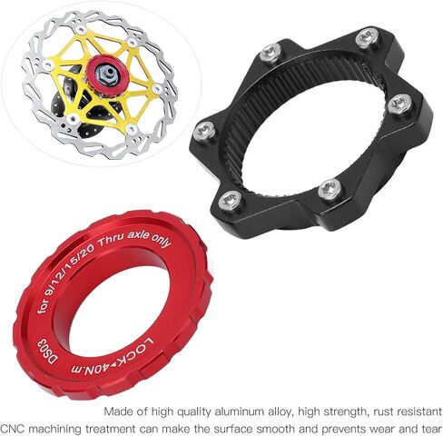 Bike Centerlock to 6 Bolt Fitting Adapter Lockring Aluminium Alloy Axle Hub Adapter for Thru Axle Hub(red) in Saudi Arabia