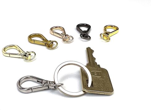 10 قطع من VersaKits مشابك مخلب جراد البحر الدوارة شديدة التحمل مقاس 3/8 بوصة خطاف دفع ذهبي لبوابة المفاجئة ومشابك لحقيبة اليد ومحفظة المفاتيح in Kuwait