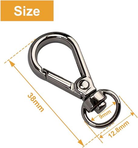 10 قطع من VersaKits مشابك مخلب جراد البحر الدوارة شديدة التحمل مقاس 3/8 بوصة خطاف دفع ذهبي لبوابة المفاجئة ومشابك لحقيبة اليد ومحفظة المفاتيح in Kuwait