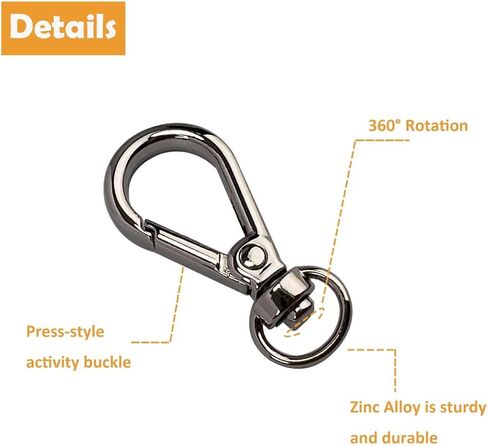 10 قطع من VersaKits مشابك مخلب جراد البحر الدوارة شديدة التحمل مقاس 3/8 بوصة خطاف دفع ذهبي لبوابة المفاجئة ومشابك لحقيبة اليد ومحفظة المفاتيح in Kuwait