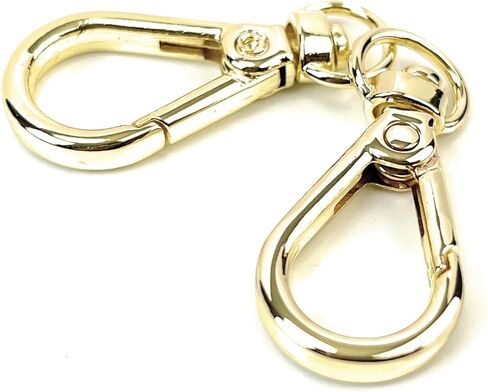 10 قطع من VersaKits مشابك مخلب جراد البحر الدوارة شديدة التحمل مقاس 3/8 بوصة خطاف دفع ذهبي لبوابة المفاجئة ومشابك لحقيبة اليد ومحفظة المفاتيح in Kuwait