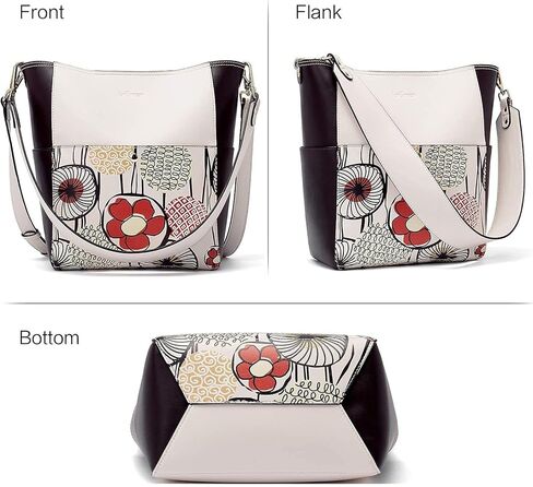 BROMEN Women Hobo Handbags Cross-body Purse Printed Pattern and Women Crossbody Bags Wristlet Wallet black Bundle in Kuwait