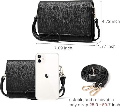 BROMEN Women Hobo Handbags Cross-body Purse Printed Pattern and Women Crossbody Bags Wristlet Wallet black Bundle in Kuwait