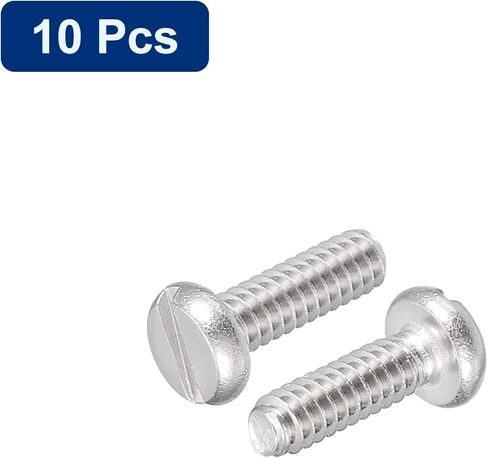 uxcell 304 Stainless Steel Machine Screws, 10pcs M4x10mm Slotted Drive Pan Head Screw Bolts in Saudi Arabia