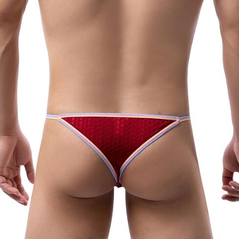 Men's Sexy Thong U Convex Pouch Bikini Briefs Breathable Underwear in Kuwait