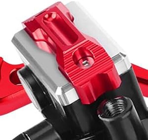 Health Gear Master Cylinder Levers, 7/8 Inch Motorcycle Clutch Brake Handle Lever Motorcycle Master Cylinder Kit with Fluid Reservoir for Most Motorcycles, 1 Pair (Red) in Saudi Arabia