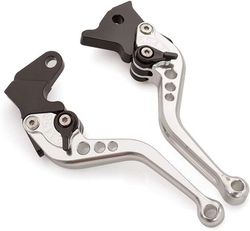 CNC Clutch Brake Levers for RE H400 411 2018-2023, Classic 350 500CC 2009-2020, Thunderbird 350 X350, Bullet 350 350es Short Silver in Saudi Arabia