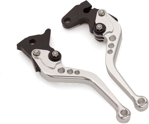 CNC Clutch Brake Levers for RE H400 411 2018-2023, Classic 350 500CC 2009-2020, Thunderbird 350 X350, Bullet 350 350es Short Silver in Saudi Arabia