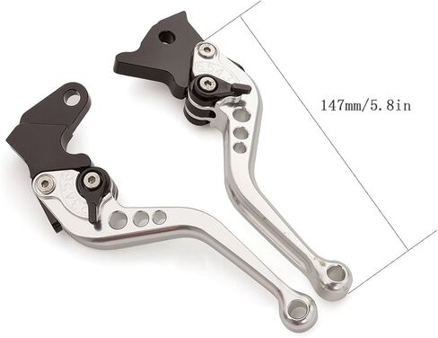 CNC Clutch Brake Levers for RE H400 411 2018-2023, Classic 350 500CC 2009-2020, Thunderbird 350 X350, Bullet 350 350es Short Silver in Saudi Arabia