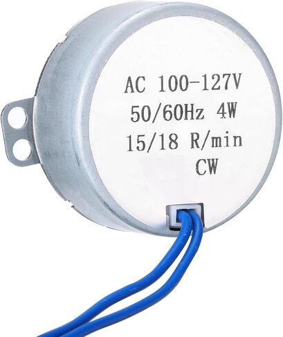 MECCANIXITY TYC-50 Small Synchronous Motor 100-127V AC 15-18RPM Shaft Rotation CW/CCW 4W Gear Motor, 1.5kgf.cm Reduction Ratio for Electric Fireplace in Saudi Arabia