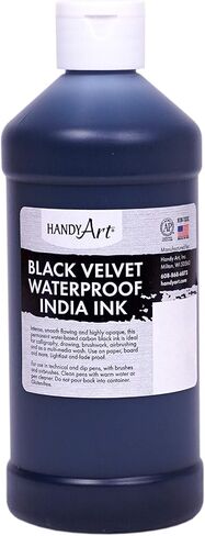 Handy Art Black Velvet Waterproof India Ink 32 ounce, 1 Quart, 403-000 in Saudi Arabia