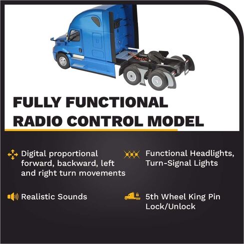 Diecast Masters RC Truch Freightliner Cascadia Truck | Fully Functional Radio Control Raised Roof Sleeper Cab | 1:16 Scale Model Remote Control Truck, RC Semi Truck | Diecast Model 27006 in Saudi Arabia