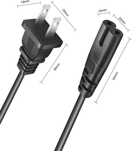 AC Power Cord for Xbox One S/X, Xbox Series X S, Sony PS5, PS4, PS4 Slim, PS3 Slim, PS3 Super Slim Playstation 5 Playstation 4 Slim Playstation 3 Slim Power Supply Cable Replacement (3FT) in Kuwait