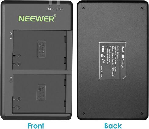 Neewer EN-EL14 EN-EL14A Battery Charger and 2-Pack Rechargeable Li-ion Batteries Compatible with Nikon D5600 D3300 D3500 D5100 D5500 D3100 D3200 D5200 D5300 Coolpix P7000 P7100 P7200 P7700 P7800 in Saudi Arabia