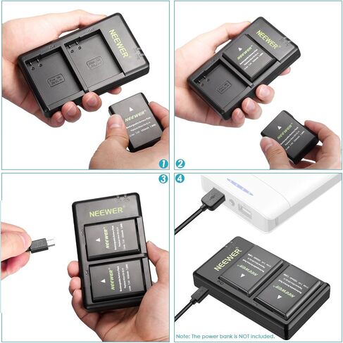 Neewer EN-EL14 EN-EL14A Battery Charger and 2-Pack Rechargeable Li-ion Batteries Compatible with Nikon D5600 D3300 D3500 D5100 D5500 D3100 D3200 D5200 D5300 Coolpix P7000 P7100 P7200 P7700 P7800 in Saudi Arabia