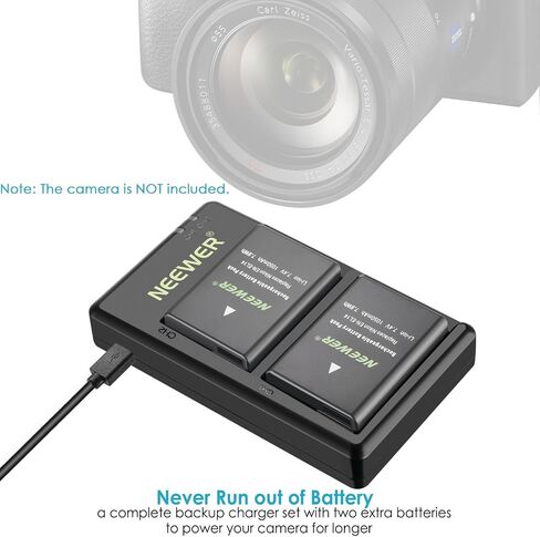 Neewer EN-EL14 EN-EL14A Battery Charger and 2-Pack Rechargeable Li-ion Batteries Compatible with Nikon D5600 D3300 D3500 D5100 D5500 D3100 D3200 D5200 D5300 Coolpix P7000 P7100 P7200 P7700 P7800 in Saudi Arabia