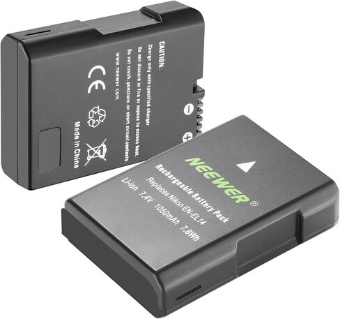 Neewer EN-EL14 EN-EL14A Battery Charger and 2-Pack Rechargeable Li-ion Batteries Compatible with Nikon D5600 D3300 D3500 D5100 D5500 D3100 D3200 D5200 D5300 Coolpix P7000 P7100 P7200 P7700 P7800 in Saudi Arabia