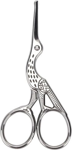Embroidery Scissors Stainless Steel Crane Design Sewing Scissors Vintage Stork Scissors for Embroidery Sewing Craft Art Work Everyday Use[Black] Scissors in Saudi Arabia