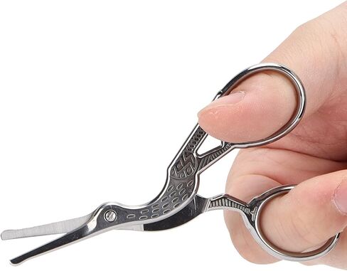 Embroidery Scissors Stainless Steel Crane Design Sewing Scissors Vintage Stork Scissors for Embroidery Sewing Craft Art Work Everyday Use[Black] Scissors in Saudi Arabia