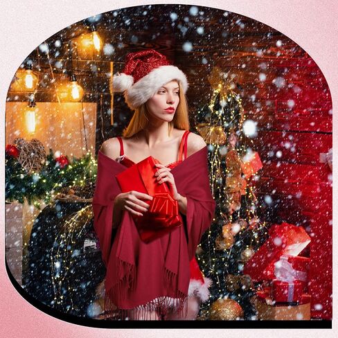 2 Pcs Women Scarf Shawls Wraps Winter Soft Warm Scarves Large Long Shawls for Wedding Evening Dresses Bridesmaid Gift, Wine Red, Black in Saudi Arabia