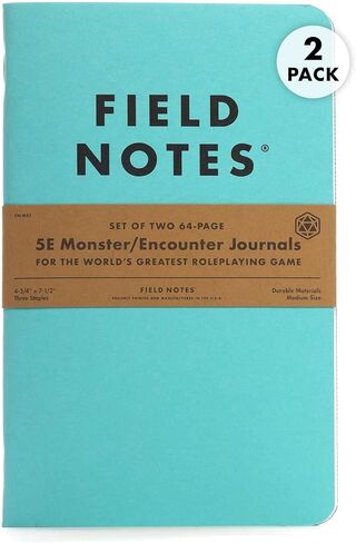 Field Notes: 5E Character Journal - 2 Pack - Character Notebook for Dungeons and Dragons Fifth Edition - 4.75 x 7.5 Inch… in Kuwait