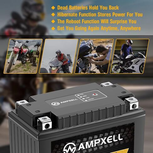AMX-14AH Lithium Motorcycle Battery Reboot Series 12V 560A with Smart BMS, Replacement YTX14AH-BS Motorcycle, ATV, UTV, Scooter, Snowmobile, 4 Wheeler Lawn Mower and Generator Battery in Saudi Arabia