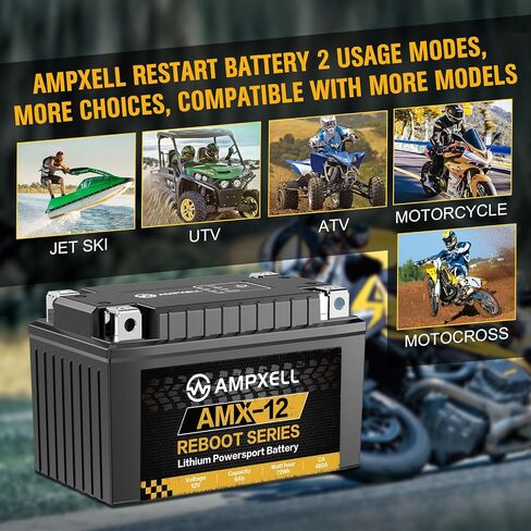بطارية ليثيوم Powersports لإعادة تشغيل سلسلة 12 فولت 8AH 640A بطارية دراجة نارية مع BMS الذكية، استبدال ATV، UTV، دراجة نارية، سكوتر، عربة الثلج، 4 عجلات، جزازة العشب، وبطارية مولد 12 فولت إلخ. in Saudi Arabia