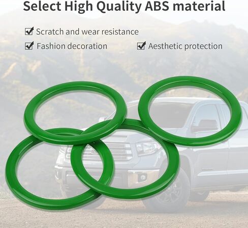 لتويوتا تندرا داش لوحة القيادة مكيف الهواء منفذ الهواء تنفيس غطاء تقليم AC تنفيس حلقات الديكور متوافق مع تويوتا تندرا 2014-2021 الملحقات الداخلية 4 قطع (أخضر) in Kuwait