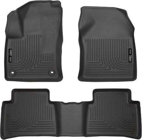 Husky Liners Weatherbeater Floor Mats | Fits 2016 - 2022 Toyota Prius, 2017 - 2021 Toyota Prius Prime | Front & 2nd Row, 3-pc Black - 98991 in Saudi Arabia