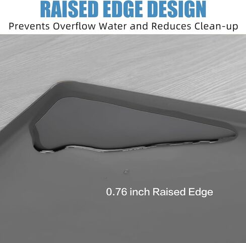Mini Fridge Silicone Mat,23"*23"Mini Refrigerator Mats with Raised Edge Prevent Water Spills and Protect Floor Damage Such as Washing Machines, Dryer, Mini Fridge, Wine Cabinet in Saudi Arabia