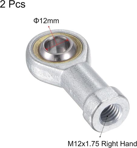 uxcell 2pcs SI5TK PHSA5 Spherical Rod End Bearing 5mm Bore Self-Lubricated Joint Bearing M5x0.8 Right Hand Female Thread Connector in Saudi Arabia