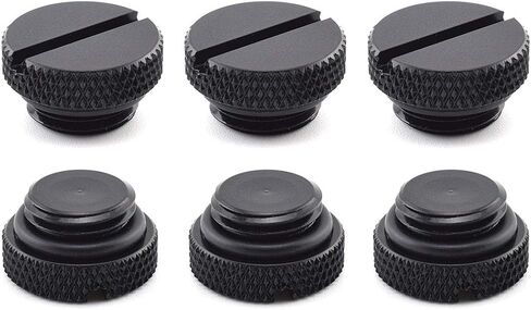 SDTC Tech 6 Pack G1/4" Plug Fitting with O-Ring for PC Water Cooling Systems, Black in Saudi Arabia