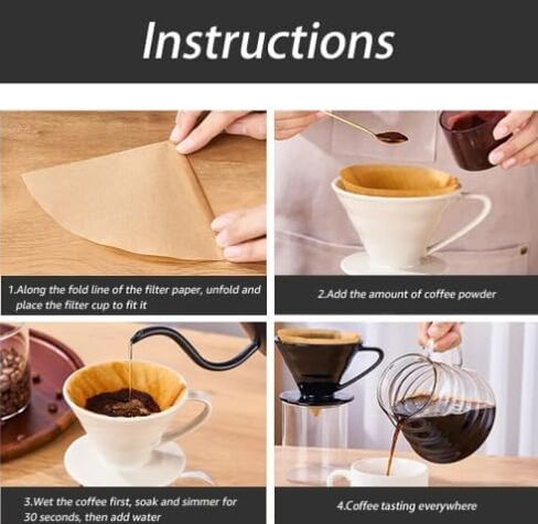 Roast'n Berry Pour Over Coffee Dripper - ملحقات سيراميك بطيئة التخمير للمنزل والمقهى والمطاعم - هدية سهلة لصانع المشروب اليدوي - صانع نكهة قوية - مرشحات مخروطية ورقية V01 (أبيض) in Saudi Arabia