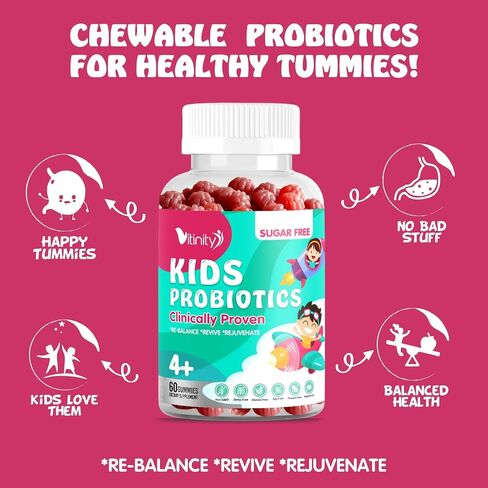 Probiotics NU10 Kids Gummy Supplement,Clinically Proven to Regulate Gut-Brain axis, Alleviate ASD Symptoms,Healthy Digestive System & intestinal Tract. in Saudi Arabia