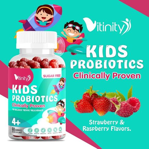 Probiotics NU10 Kids Gummy Supplement,Clinically Proven to Regulate Gut-Brain axis, Alleviate ASD Symptoms,Healthy Digestive System & intestinal Tract. in Saudi Arabia