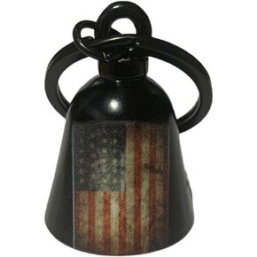 Kustom Cycle Parts Rustic American Flag Motorcycle 'Evil Spirits' Biker Guard Bell.