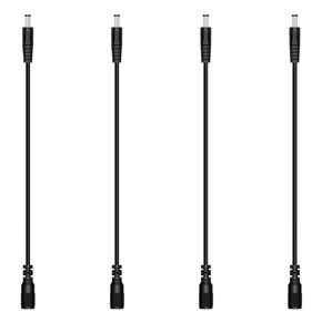Fancasee 4 Pack 1ft 5.5mm x 2.1mm DC Power Extension Cable Male to Female Plug Adapter Extension Cord for IP Camera CCTV Surveillance Security Camera LED Strip DVR Router