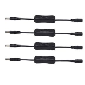 20cm DC 5.5mm x 2.1mm Male to Female On/Off Switch Cable YOUCHENG for LED CCTV Security Camera(4-Pack)…