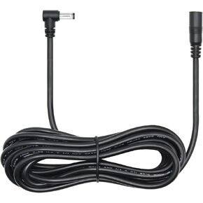 9FT DC 5.5mm x 2.1mm Power Extension Cable 18AWG, 90 Degree Right Angle DC 5521 Male to Female 12V Power Cord, for Security Camera, LED Strip Light and More DC 5521 Devices