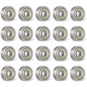 Double Shielded Deep Groove Steel Bearings Ball Bearings (MR126ZZ(6x12x4mm), 20)