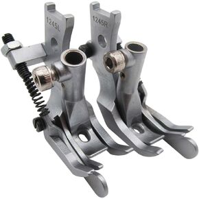 CKPSMS Brand -#GCGR-1245+GCGL-1245 Each Right and Left Side Spring Edge Guide Foot Compatible with/Replacement for Pfaff Brand 1245, 545, 145, 335 (Right + Left Edge guide-5MM)