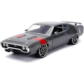 Jada 1972 Plymouth GTX 440 Metallic Gray with Red Stripe Bigtime Muscle 1/24 Die-cast Model Car 30530