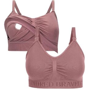 Kindred Bravely Sleep Pumping Bra & Sublime Nursing Bra Bundle (Twilight, Large)