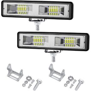Golf cart Lights, 6 inch LED Light Bar 48W 6000K Super Bright Off Road Driving Work Light for ATV UTV Car Truck Golf Cart