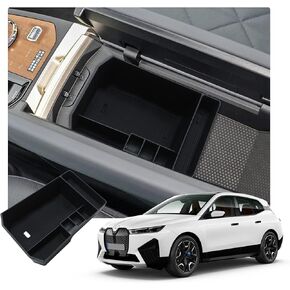 صينية تنظيم وحدة التحكم المركزية R RUIYA لعام 2022+ BMW iX I20 صندوق مسند الذراع منظم صندوق قفازات تخزين ثانوي لأحدث الملحقات الداخلية لسيارات الدفع الرباعي الكهربائية BMW iX مع حامل للعملات المعدنية in Kuwait