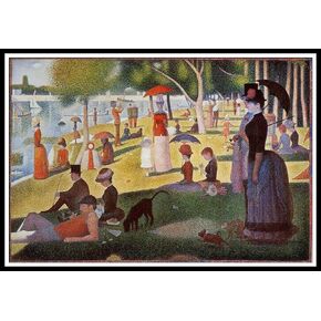 SYSMYXGS Painting by Numbers Kits for AdultsOil Canvas Painting with Paintbrushes Acrylic PigmentHome Decor Gifts — A Sunday Afternoon on The Island of La Grande Jatte by Georges Seurat