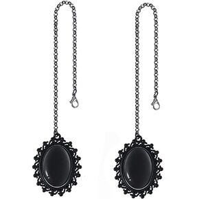mollensiuer 2 Pieces DIY Graduation Cap Photo Charm with Blank Metal Oval Dual Photo Frame Tassel Memorial Photo Charm Graduation Cap Decorations
