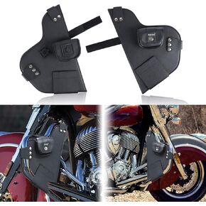 Motorcycle Highway Crash Bars Cover Soft Lowers Chaps Leg Warmer Bag Lower Wind Deflectors Engine Guard Bag Cover Compatible with for Indian Chief Chieftain Road Master Springfield 2014-Up