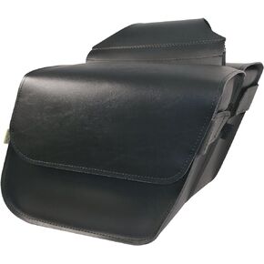 Dowco Willie & Max 58803-00 Raptor Series: Synthetic Leather Large Slant Motorcycle Saddlebag Set, Black, Universal Fit, 37.5 Liter Capacity